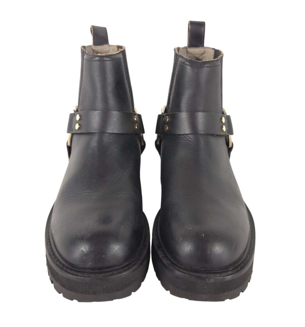 AllSaints Maddie Biker Boots US 10 EU 40 Womens Black Leather $350 - Picture 3 of 13